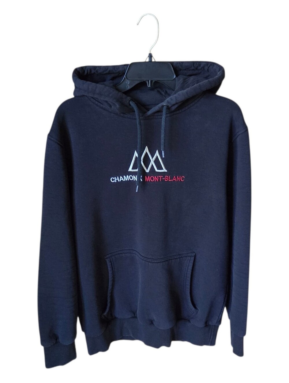 Paul Lucas Garment Black Hoodie Embroidered Chamonix Mont Blanc XL